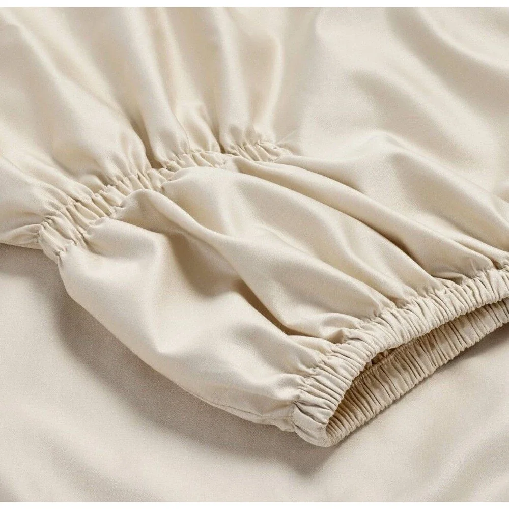 Queen 600 Thread Count Sateen Sheet Set Natural - Casaluna NEW